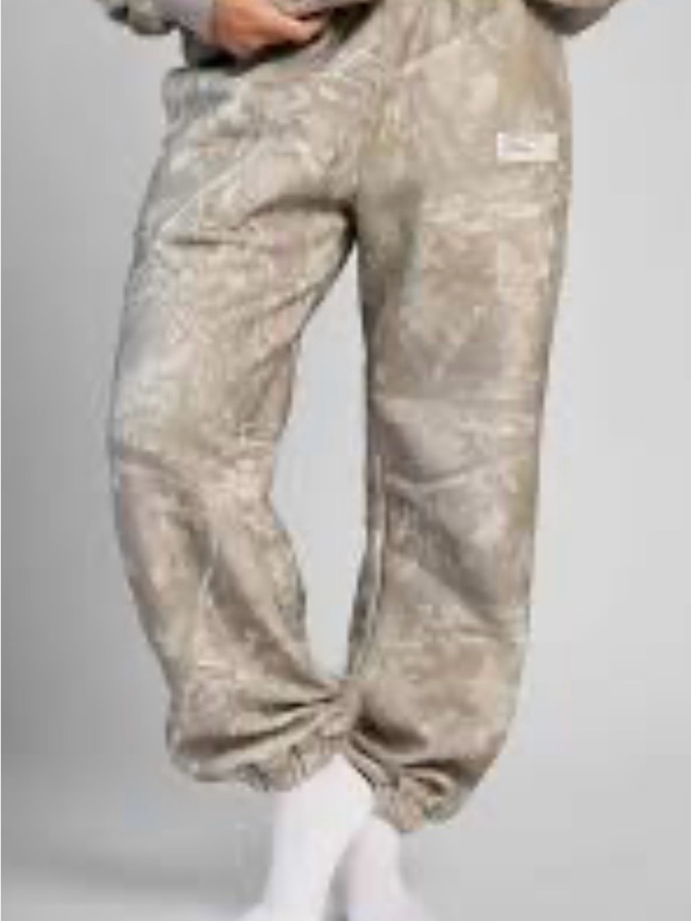 Comfrt Neutral Camo Jogger Sweatpants in Light Taupe 0574